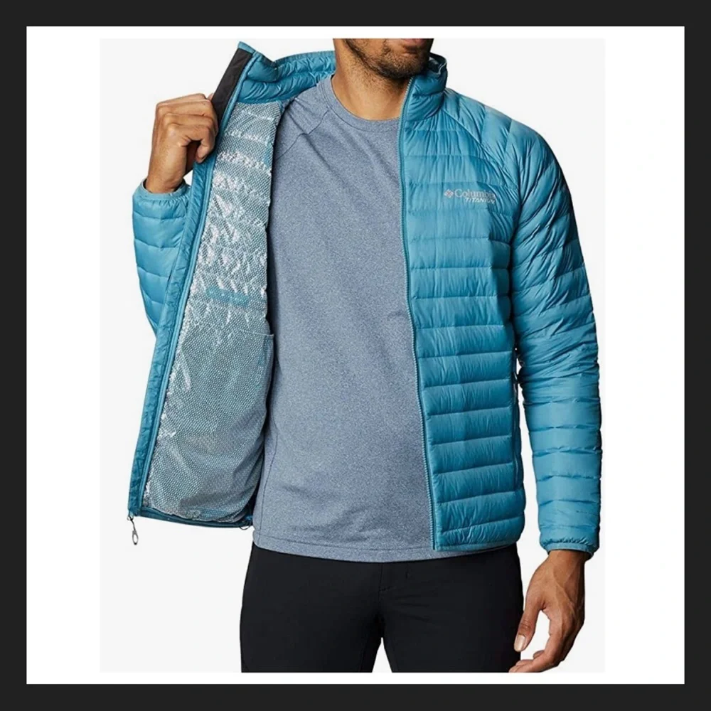 Columbia Titanium Alpha Trail Down Jacket - Men's Canyon Blue